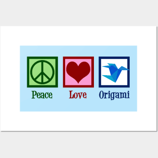 Peace Love Origami Posters and Art